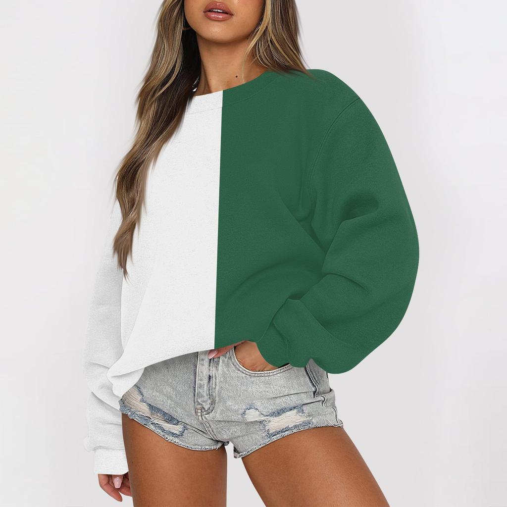 Женские осенне-зимние топы, женская толстовка с длинными рукавами, повседневные флисовые топы с круглым вырезом, свободный крой, половер