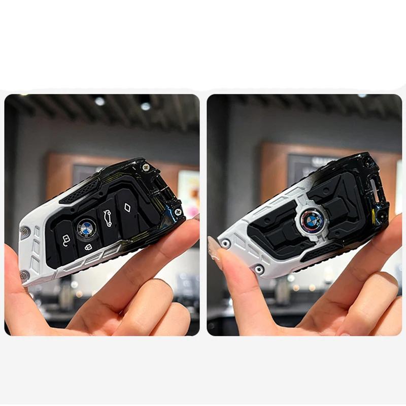 BAAN1 New Gradient Car Key Case for BMW 216i F46 X1 X2 X3 X5 X6 GT 2 5 6 7 Series Smart Keyless Remote Control Fobs Protector Cov