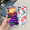NH24 Flowers rose Pink Transparent Phone Case for Samsung Galaxy A04 A04S A14 A23 A34 A54 M23 M33 M52 M53
