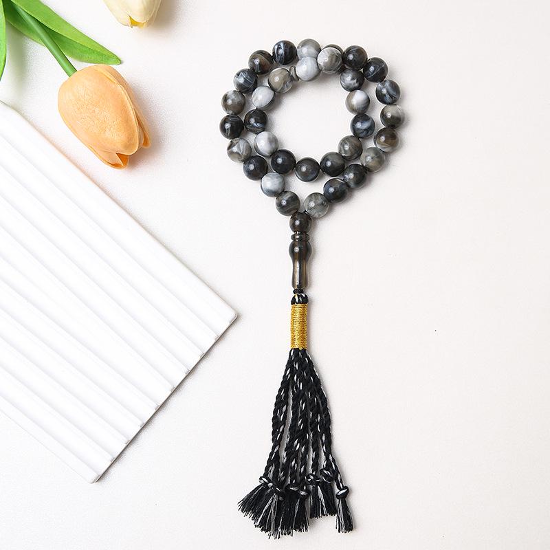 Классические исламские четки из 33 бусин с кисточкой