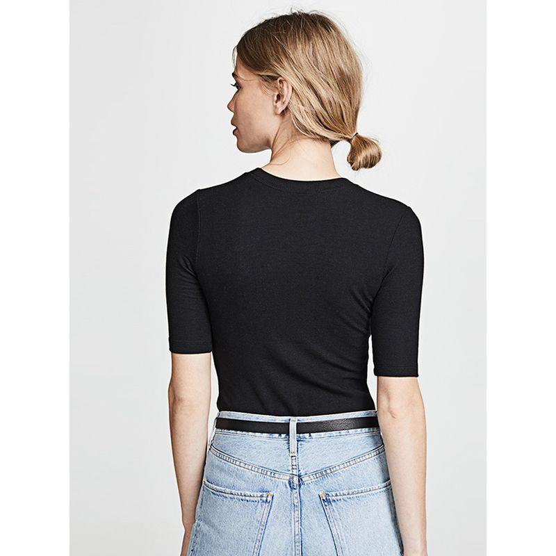 2025 Summer New Arrival Fashion All-Match Simple and Thin Modal Cotton Half Sleeve Round Neck T-shirt Women's Bottoming Shirt Tops