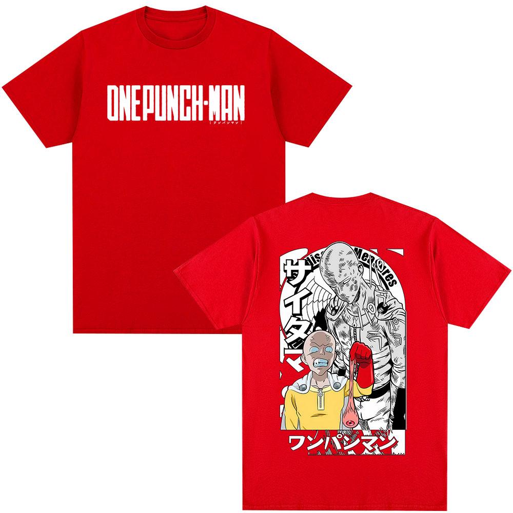 Anime One Punch Unisex Saitama Tshirt Unisex Women Fashion Harajuku Short Sleeve T Shirts Cotton Casual Oversized Tshirts Streetwear