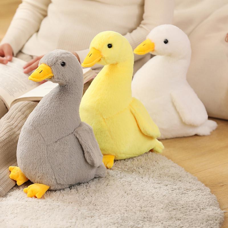 30/40cm Simulation Cartoon Duck Plush Toy Cute Stuffed Animals Yellow Ducks Plushies Doll Lifelike Goose Soft Kids Toys for Girl