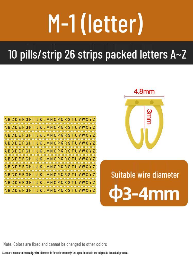 Цветные маркерные гильзы для проводов - Защелкивающиеся номерные трубки-идентификаторы для кабелей