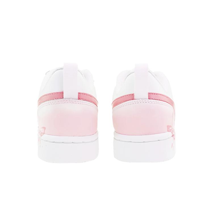 Nike Кроссовки Court Borough Low 2 Низкие Скейтбордические Детские Розовые BQ5448-100(Команда40-ГС)
