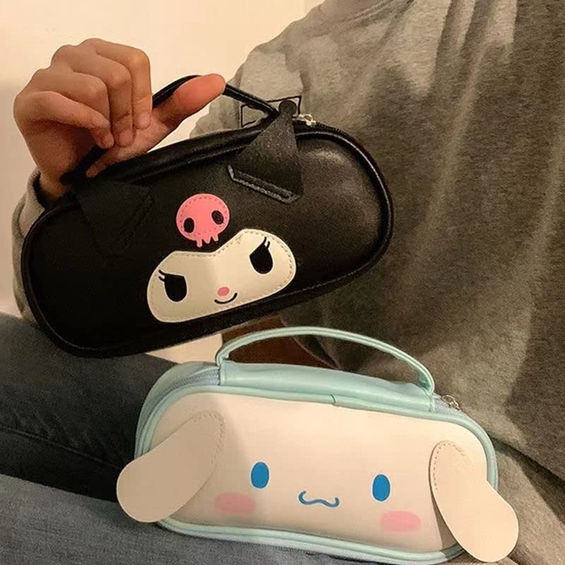 Пенал Cinnamoroll Kuromi Сумочка Пенал Чехол для мелких предметов Пишущие инструменты Канцелярские товары Искусственная кожа Косметичка Подарок к поступлению в школу Девочка