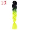 Ombre Braiding Hair Extensions 24inch 115g Synthetic Jumbo Braids Hair Fiber Pink Purple Blue Green