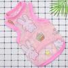 Cartoon Rabbit Bear Pattern Cat Shirt Breathable Puppy T-shirt Cute Dog Clothing  for Pets