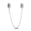925 Silver Safety Chain Charm Bracelet Set Clover Lock Key Bear Peace Dove Fruit Decoration Beaded Fine Jewelry Gift