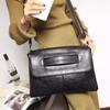 Zipper PU Leather Envelope Handbag Pure Color Handheld Evening Banquet Bag  Outdoor
