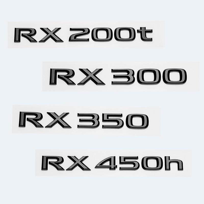 usjp2 3D ABS Gloss Black Car Rear Trunk Badge Sticker For Lexus RX Series RX200t RX270 RX300 RX350 RX450h RX450hL HYBRID Emblem