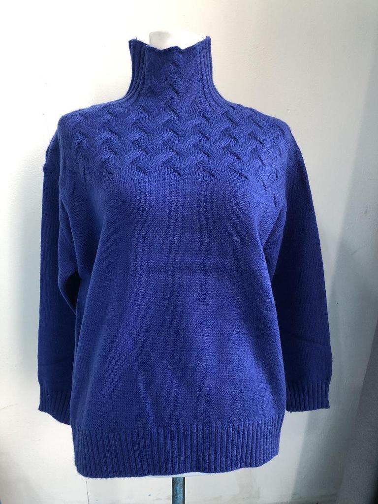 Европейский и американский женский свитер с высоким воротником из перекрученной вязки - повседневный, с длинным рукавом, мода осень/зима