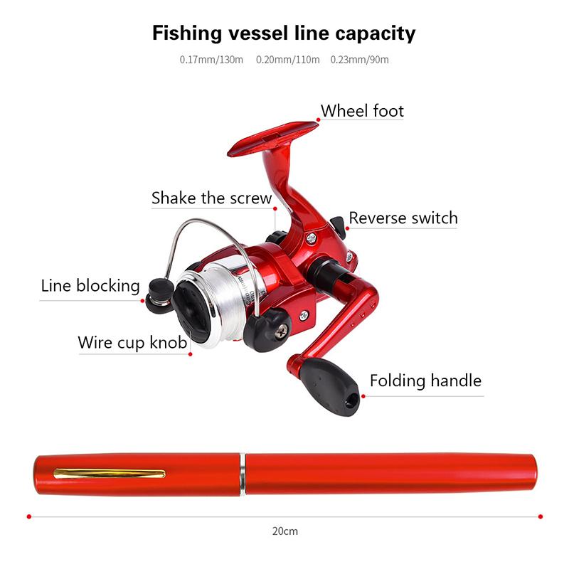 Ультра короткие карманные удилища Steelhead Fishing Rods Small Micro Mini Fishing Rods 1.1M Drum Reel Ice Fishing