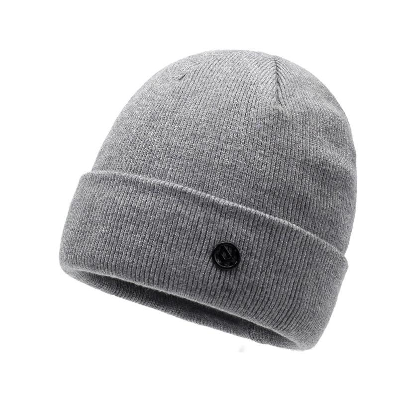 Мужская зимняя утепленная кашемировая вязаная шапка из толстой шерсти для верховой езды теплая лыжная шапка