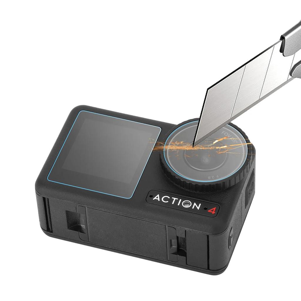 Для DJI Action 4 крышка объектива HD закаленное стекло DJI Action4 защитная пленка для экрана передняя задняя крышка для DJI Osmo Action 4 аксессуары