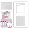 apgo Protective Skin Sticker for the Back Compatible with Samsung Galaxy Z Flip 5, Wrap Film, Foil, Vinyl - Pattern Transparent Carbon