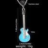 Drip guitar stainless steel necklace personality niche simple jazz rock music note long sweater chain