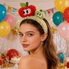 Модная Фруктовая Повязка на Голову Легкая Плюшевая Ткань Резинка для Волос Реквизит для Активного Отдыха и Инструмент для Ежедневной Укладки
