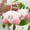 Sweet Kirby Pink Plush Doll Keychain Soft Cuddly Toy For Fashionable Bag Charm