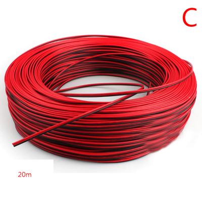 10 м Светодиодные кабели 2-контактный кабель для светодиодной ленты 22AWG 2 жилы красный черный электрический провод