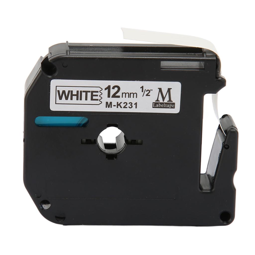 Label Tape Replacement Black On White 23ft Length Clear Printing Water Resistant Label Printer Tape