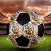 One Piece4 Soccer Ball Colorful All Ages Machine Stitched PVC Competition Ready Durable High-Bounce.SIZE5