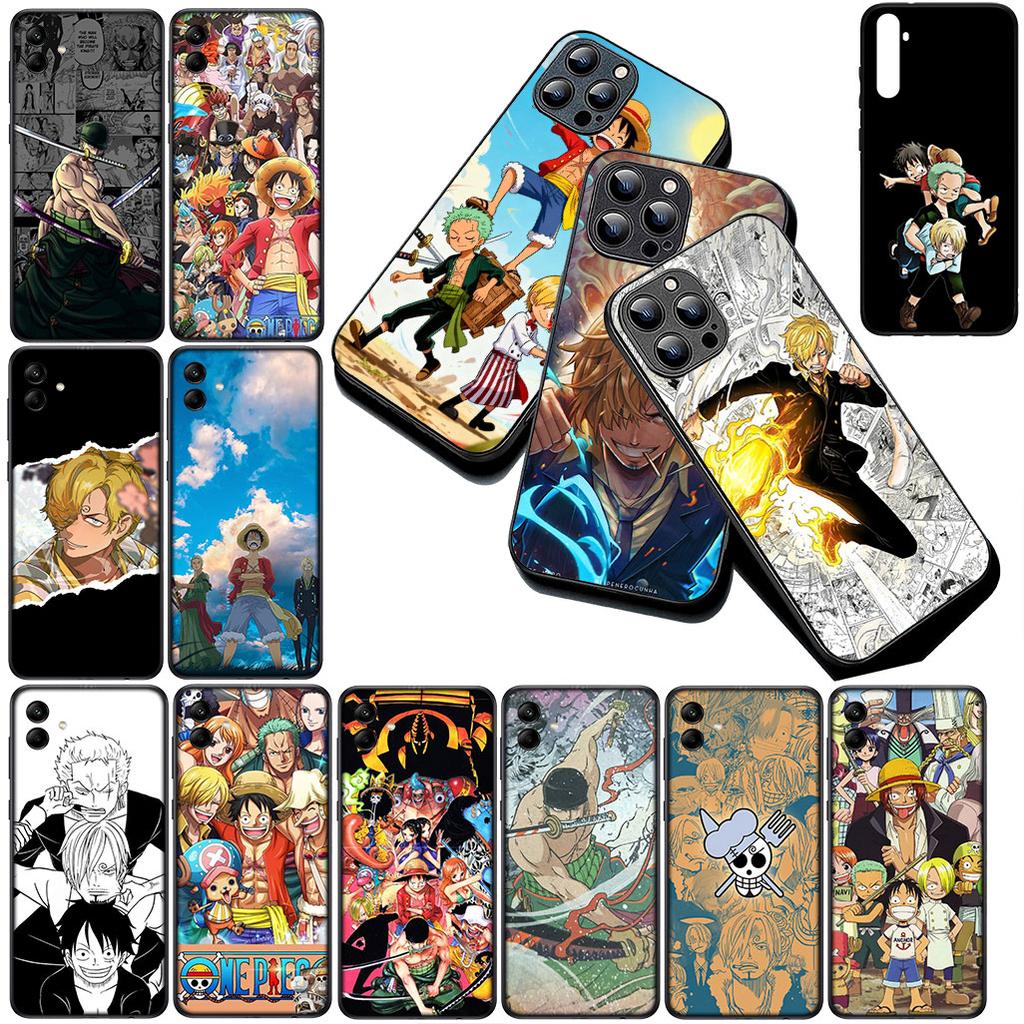 for Samsung Galaxy S20 S22 S21 FE Ultra Plus A07 A17 A15 A16 A25 A57 A37 Phone Cover Case One Pieces Luffy Sanji Roronoa Zoro