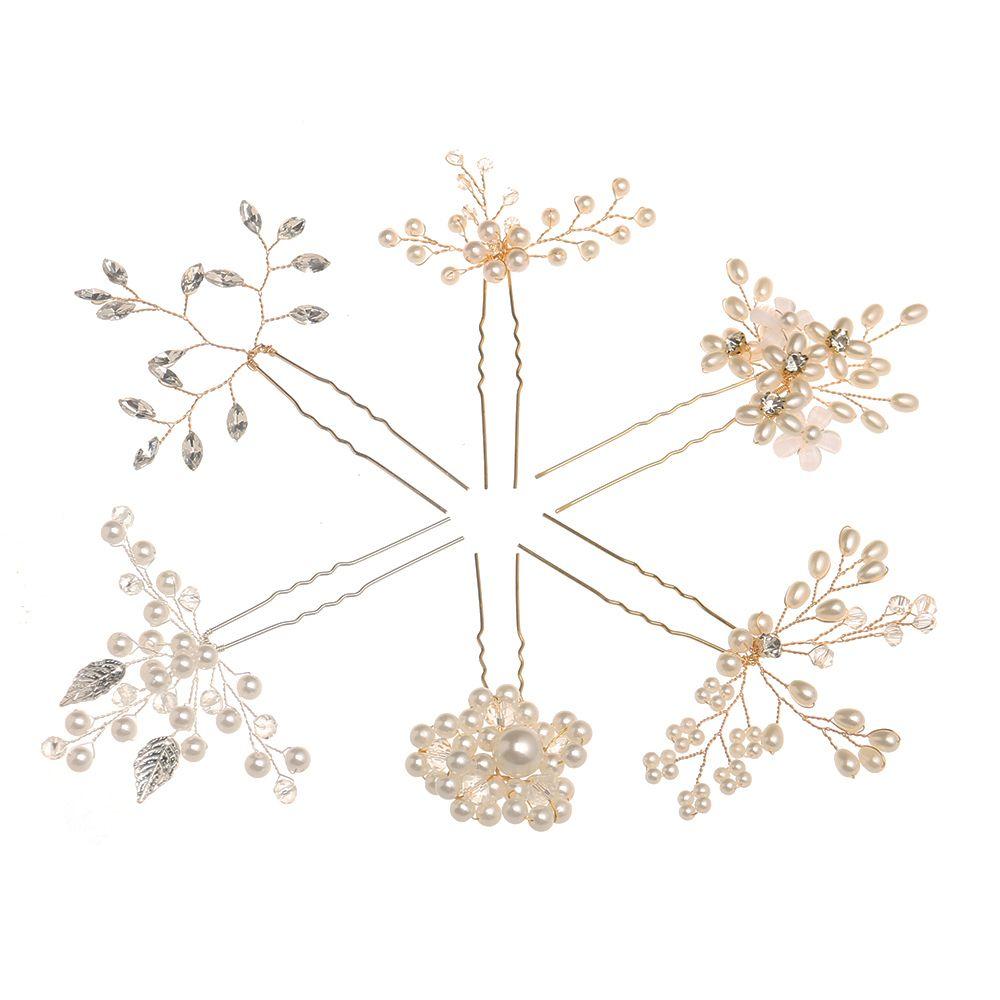 Красивые золотые украшения для выпускного вечера, аксессуары, жемчужная шпилька для волос, свадебные зажимы, шпильки, тиара для подружки невесты