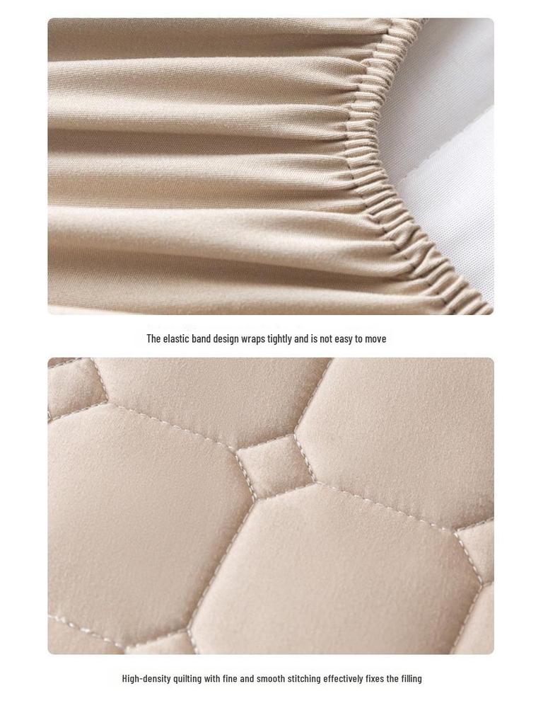 Нескользящее однотонное стеганое покрывало: Приятный для кожи, выстиранный хлопок