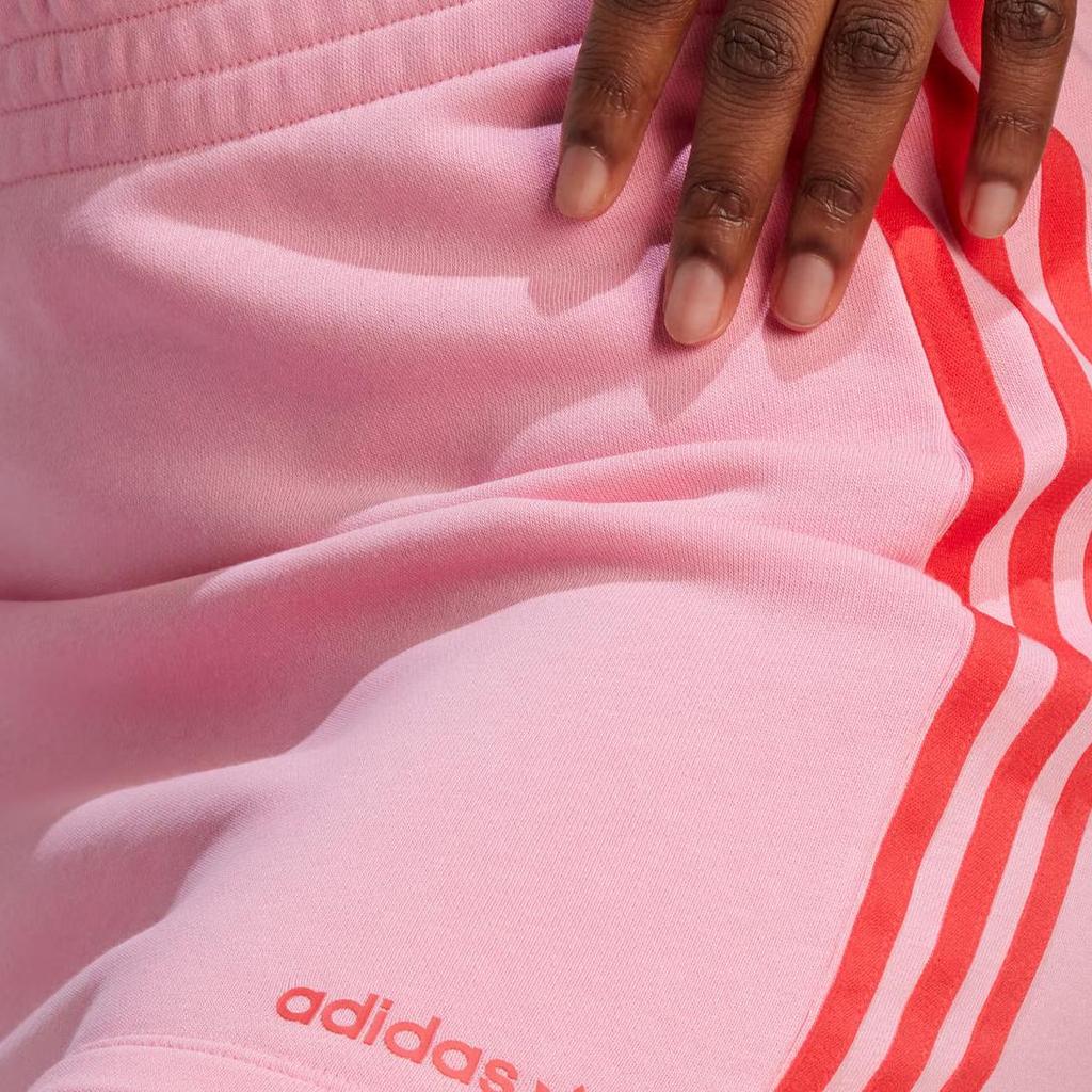 adidas Мини-юбка Originals Island Club с логотипом и вертикальными полосками, спортивная повседневная юбка с высокой талией, женские юбки розового цвета IT8167