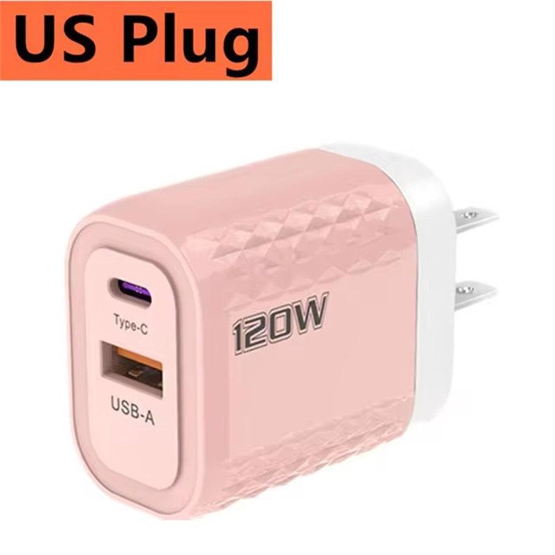 120W USB C Charger GaN Fast Charging Charger PD Quick Charge QC3.0 Wall Adapter For iPhone 15 Xiaomi POCO Samsung Huawei Oneplus