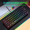 V700 игровая клавиатура с цветной подсветкой механическая 61 клавиша портативная проводная офисная клавиатура ультра тихая клавиатура для ноутбука ПК
