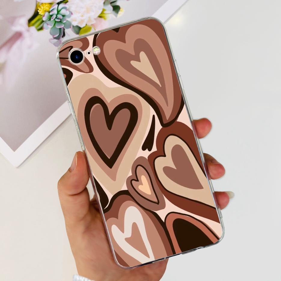 For Apple iPhone SE 2020 Case Stylish Painted Cover Soft Silicone Phone Case For iPHone SE 2022 iPhoneSE 2020 Back Covers Bumper