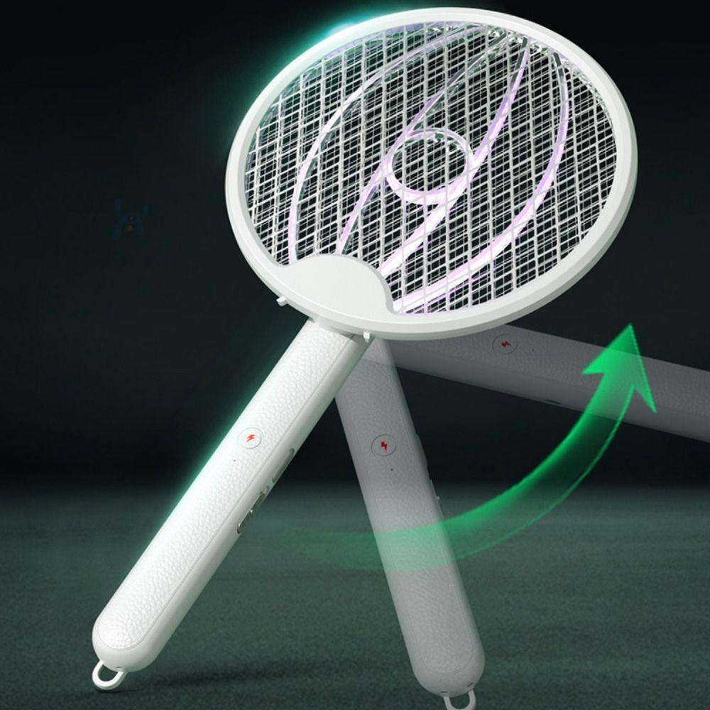 Foldable Electric Mosquito Swatter USB Rechargeable Mosquito Killer Lamp Indoor Use