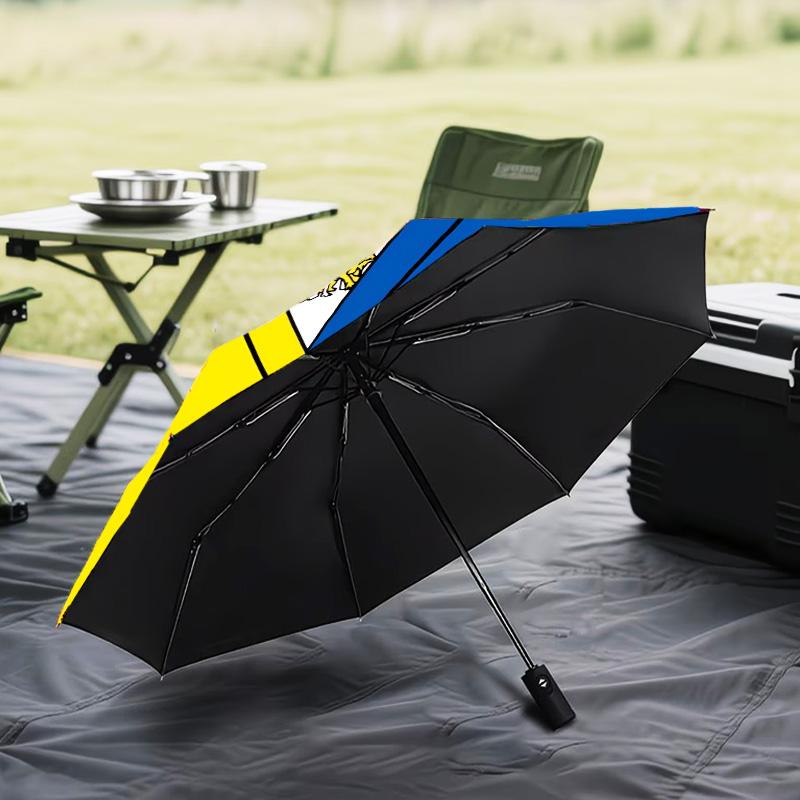 Cadiz Cf Badge Design Automatic Folding Umbrella - 8-Rib Travel Umbrella with Auto Open/Close & Portable Gifts for holidays or birthdays