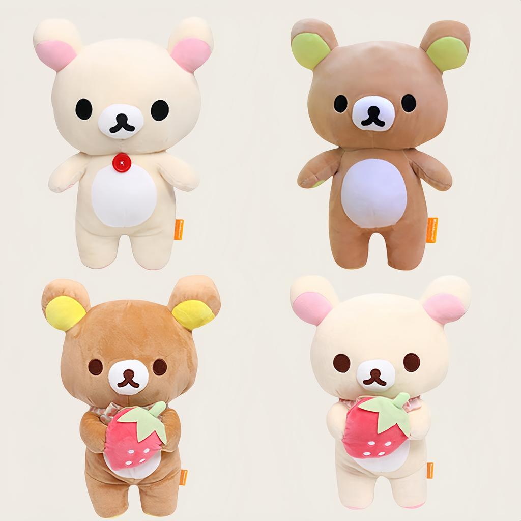 Оригинальные Плюшевые Игрушки Rilakkuma Очаровательный Плюшевый Медведь Наполненная Кукла Каваи Аниме Декор Комнаты Изысканный Медведь-Компаньон Плюш Подарки
