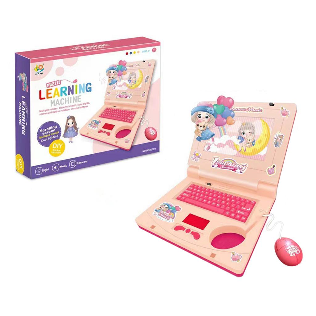 Kids Educational Laptop Toy With Lights And Music Function For Early Learning