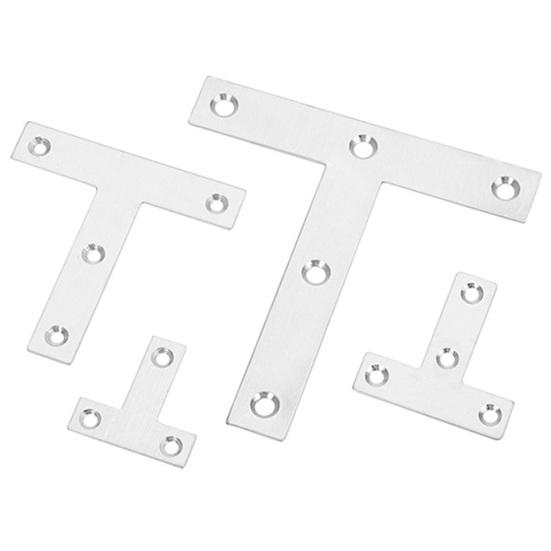 10 шт., 40/50/60/80 мм, T-образный/L-образный угловой кронштейн, не легко ржавеет, гуманный дизайн, полные характеристики, плоская угловая распорка для двери
