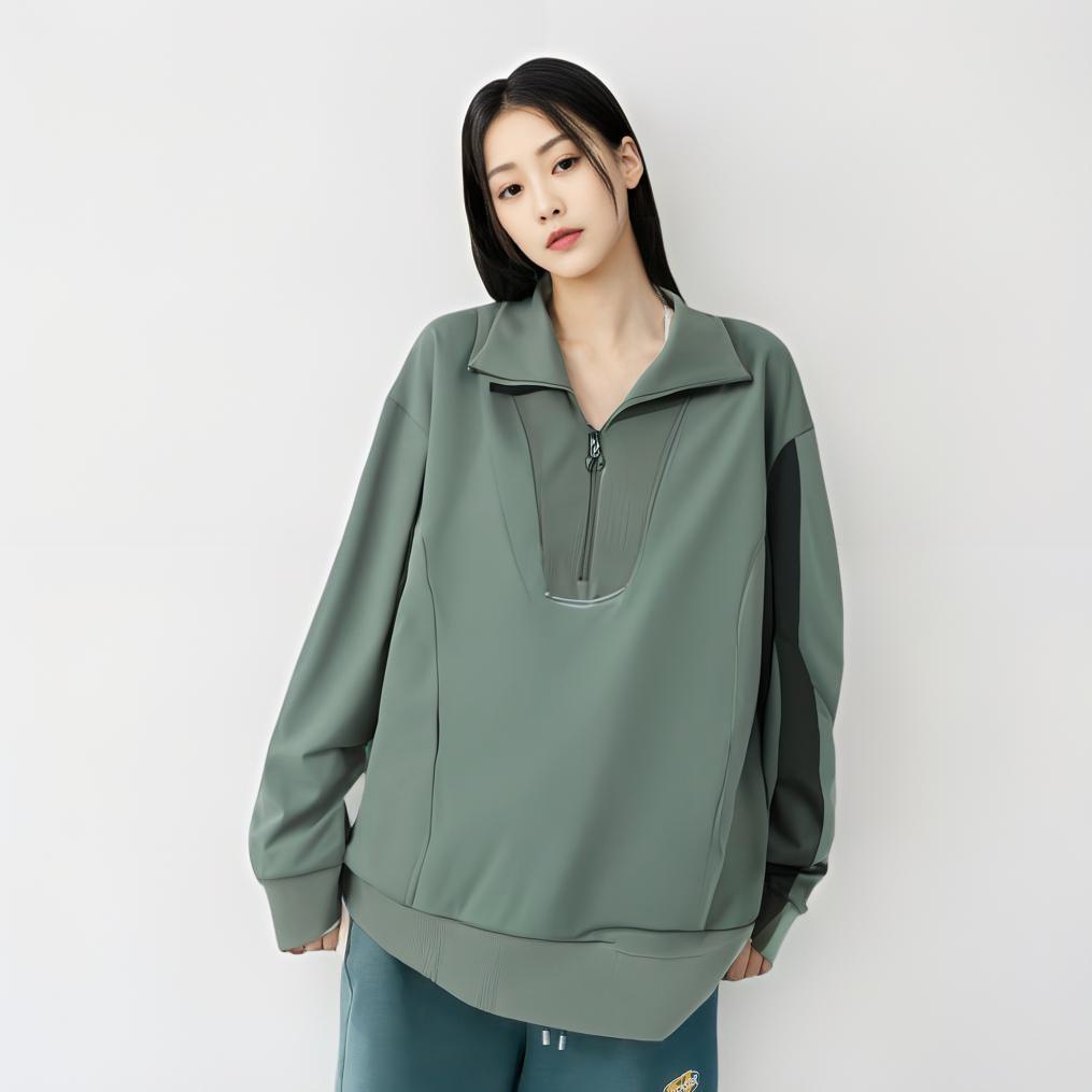 Anta Variety Training Collection Sweatshirt Women's Fruit Tea Green 162447730N-4