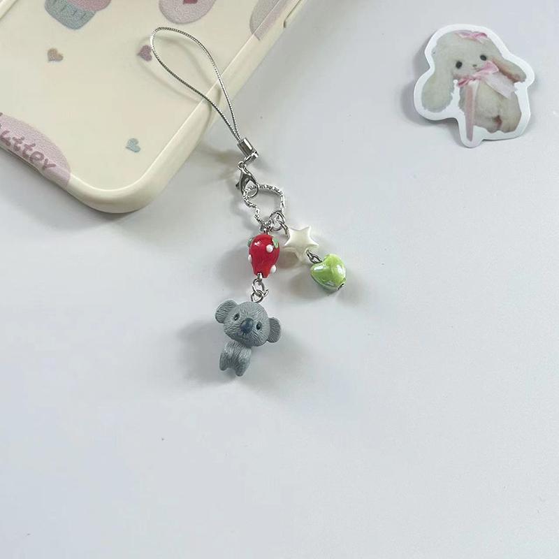 Брелок из смолы с милыми животными из мультфильмов, коала, медведь, кошка, телефон, кулон, чехол для наушников, подвески, рюкзак, сумка, украшение, автомобильный брелок