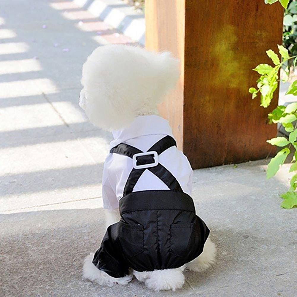 Dog Bow Tie Suit Wedding Photo Fake Two-piece Shirt Suit Teddy Puppy Clothes Cloth Stylish Pet Clothes Dog Clothing Dog T Shirt