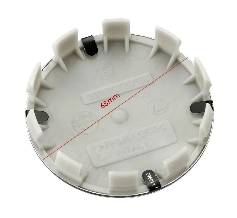 Для BMW E36 E46 E53 E90 E60 E61 E93 E87 X3 X5 F30 F20 F10 G30 Аксессуары 4 шт. 56/68 мм Колпачки ступицы центра колеса автомобиля Авто Накладки на обод