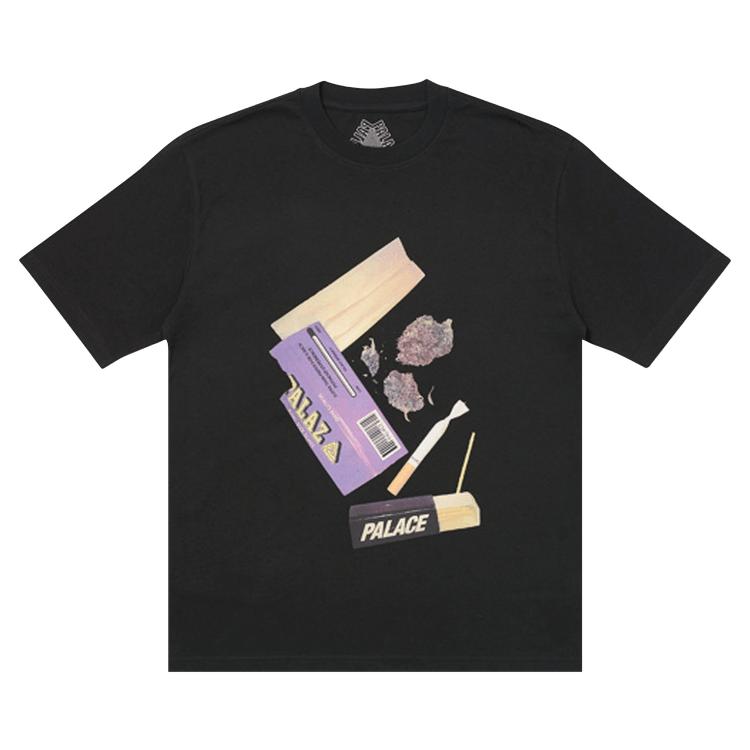 Palace Футболка Skin Up Monsieur, черные топы унисекс P18TS069