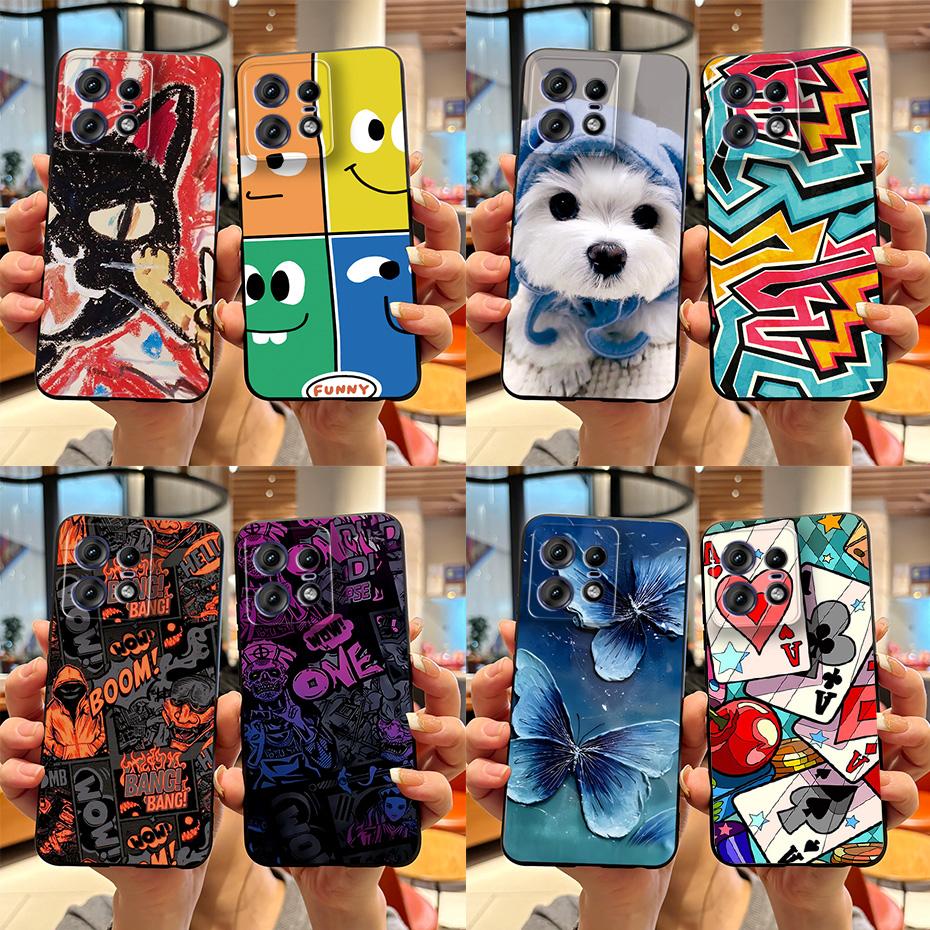 For Motorola Edge 50 Pro Ultra Fusion Case Stylish Pattern Soft Silicone Back Cover for Moto Edge 50 Pro Ultra Fusion Capa Funda