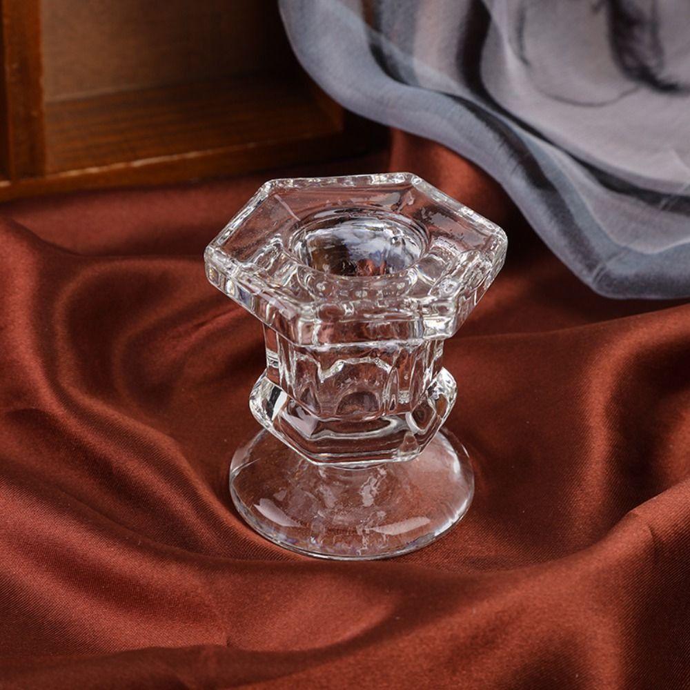 Прозрачный хрустальный изящный аксессуар для свечи Подсвечник Подставка для свечи Основание для свечи Подсвечник