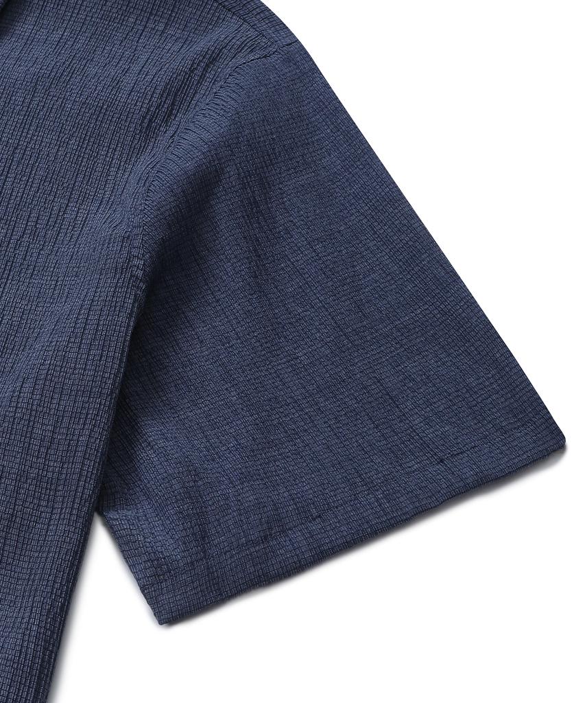 CONNECT KINLOCH Рубашка-поло из сирсакера Wish & Wear (синий)