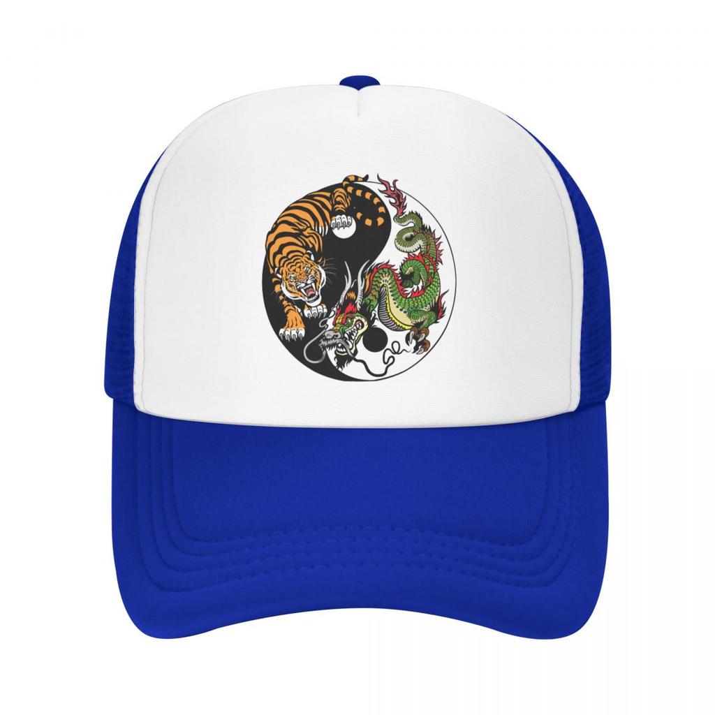 Бейсбольная кепка с символом панк-дракона и тигра, WoUnisex, унисекс, дышащая шляпа дальнобойщика, спортивные шляпы Snapback, летние кепки