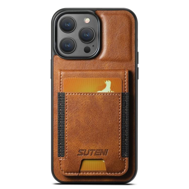 Suteni H03 Кожаный кошелек с воском и маслом, чехол-подставка для телефона
