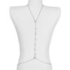 Hanging Neck Style Drop Crystal Body Chain Dress Charm Rhinestone Chest Chain  Female Lady Girl