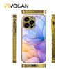 Exquisite Marble Patterned Phone Case For iPhone 17 16 15 14 13 12 11 18 Pro Max with Vivid Hues and Gold Accents for Luxe Style